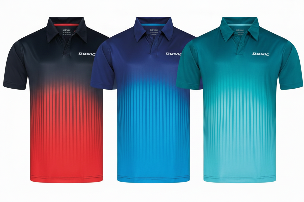 Donic Nuvon Polo Shirts Naast Elkaar