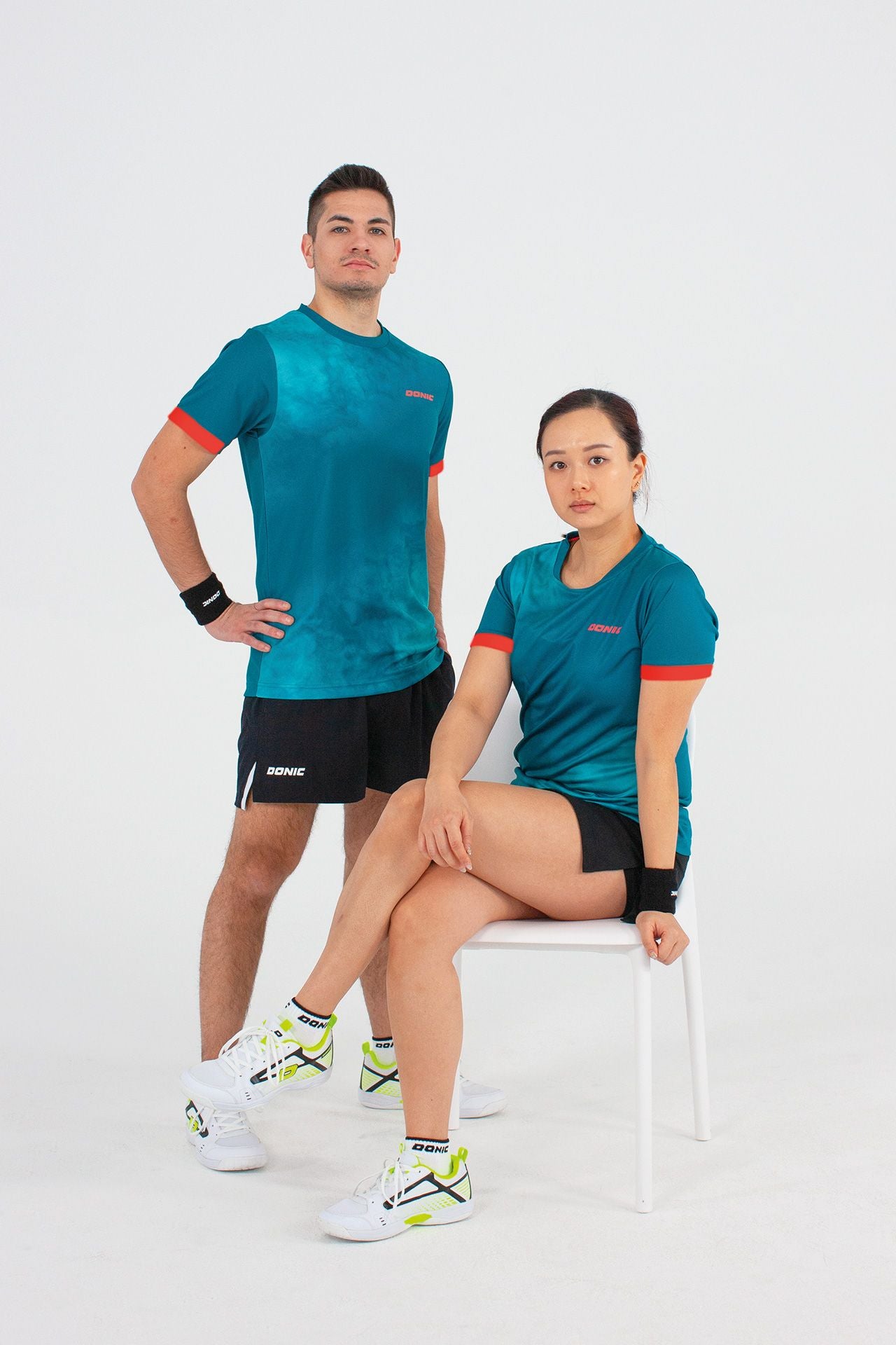 Donic shirt Lyra Lady green/light blue/orange