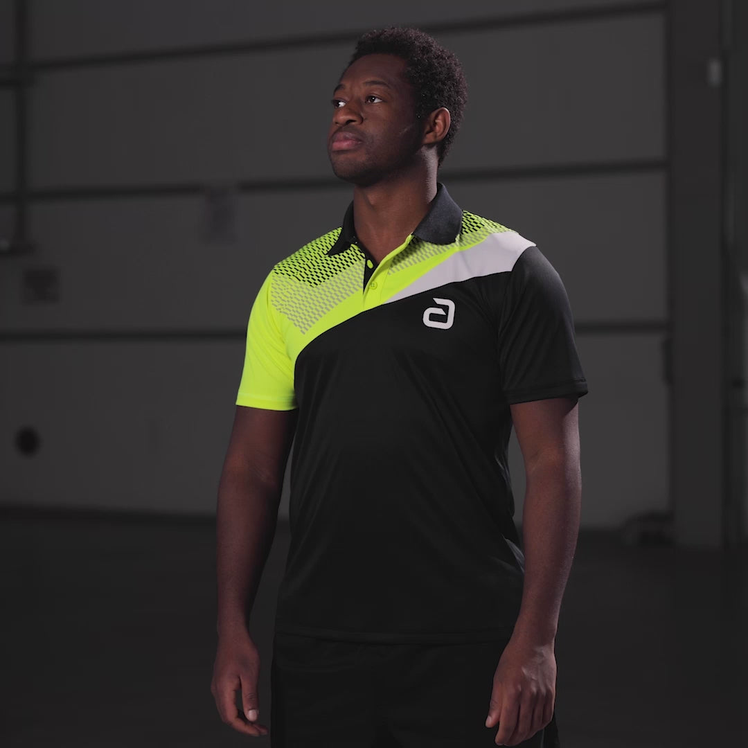 Charger la vidéo : Andro Shirt Lavor noir/jaune