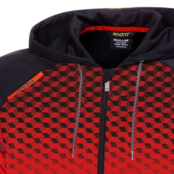 Andro Tracksuitjacket Millar black/red