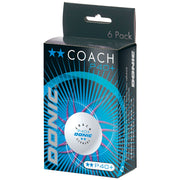 Donic Ball Coach ** P40+ blanc (6)